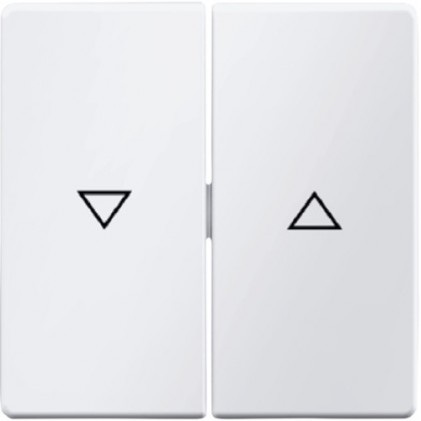 Клавиша двойная со знаком "Стрелка" HAGER-BERKER белая Q.x