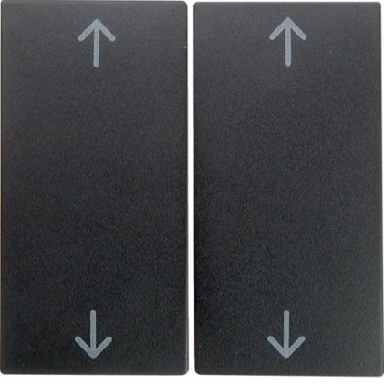 Клавиша двойная со знаком "Стрелка" HAGER-BERKER антрацит S.1