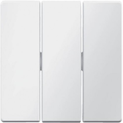 Клавиша тройная HAGER-BERKER белая Q.x