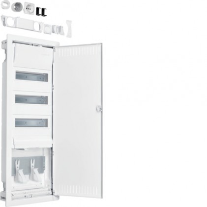 Щит HAGER VOLTA Hybrid VU603NWH скрытого монтажа 36 мод.+ 1 панель для ММ металлическая дверь