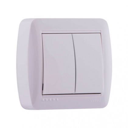 Выключатель наружный LEZARD Demet 711-0200-101 2кл. белый