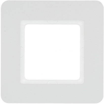 Рамка одинарна HAGER-BERKER полярно-білий оксамит Q.7