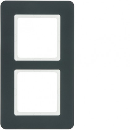Рамка подвійна HAGER-BERKER антрацитовий оксамит Q.7