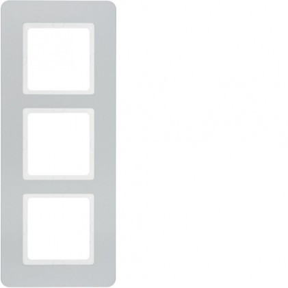 Рамка тройная HAGER-BERKER пластик алюминий Q.7