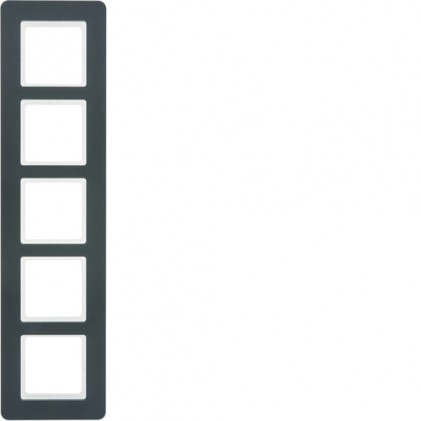 Рамка п'ятірна HAGER-BERKER антрацитовий оксамит Q.7