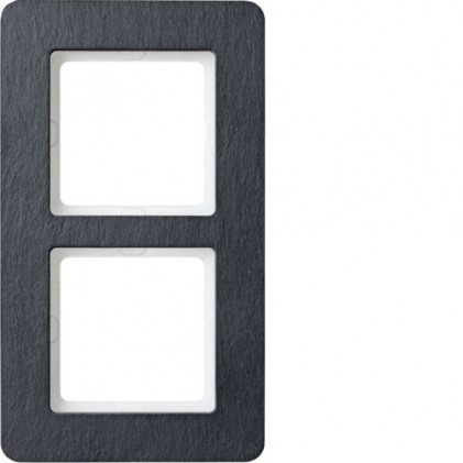 Рамка подвійна HAGER-BERKER сланець Q.7