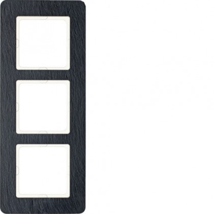 Рамка тройная HAGER-BERKER сланец Q.7