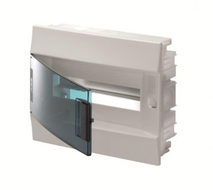 Щит пластиковий вбудований АВВ MISTRAL41 з клемами 12 модулів прозорі двері