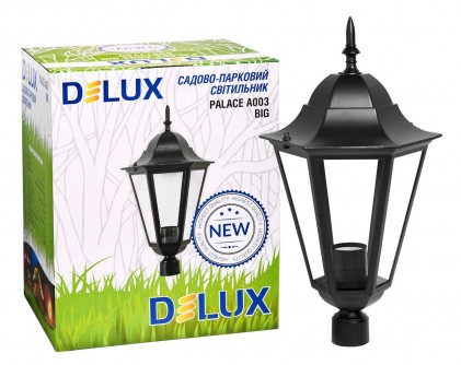Светильник DELUX PALACE A003 Big 60W E27 черный садово-парковый