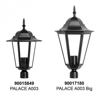 Светильник DELUX PALACE A003 60W E27 черный садово-парковый