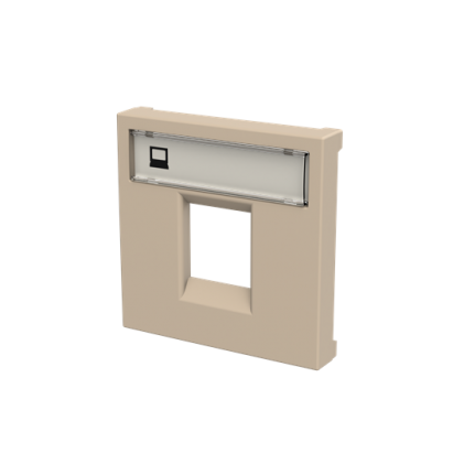 Лицевая панель ABB Zenit телекоммуникационных разъемов одинарная 2 мод. шампань N2218.1CV