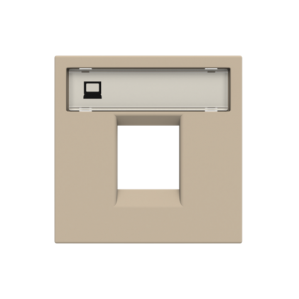 Лицевая панель ABB Zenit телекоммуникационных разъемов одинарная 2 мод. шампань N2218.1CV