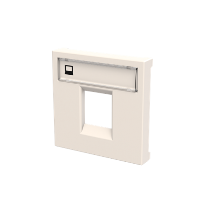 Лицевая панель ABB Zenit телекоммуникационных разъемов одинарная 2 мод. белая N2218.1BL