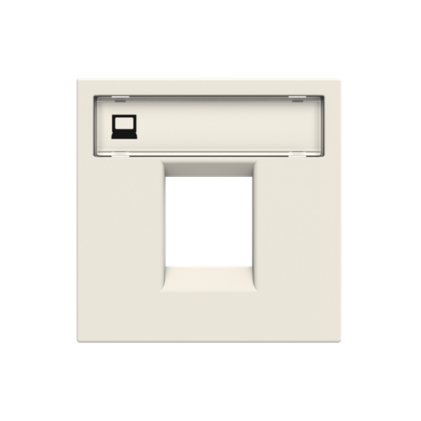 Лицевая панель ABB Zenit телекоммуникационных разъемов одинарная 2 мод. белая N2218.1BL