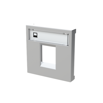 Лицевая панель ABB Zenit телекоммуникационных разъемов одинарная 2 мод. серебряная N2218.1РL