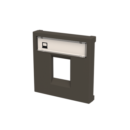 Лицевая панель ABB Zenit телекоммуникационных разъемов одинарная 2 мод. антрацит N2218.1AN