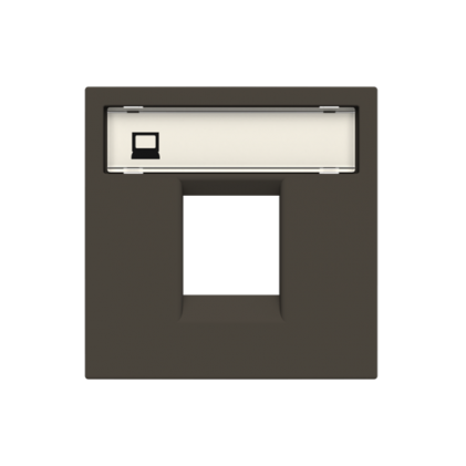 Лицевая панель ABB Zenit телекоммуникационных разъемов одинарная 2 мод. антрацит N2218.1AN