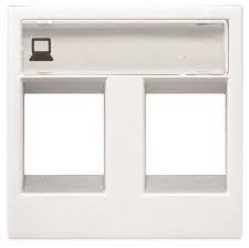 Лицевая панель ABB Zenit телекоммуникационных разъемов двойная 2 мод. белая N2218.2BL