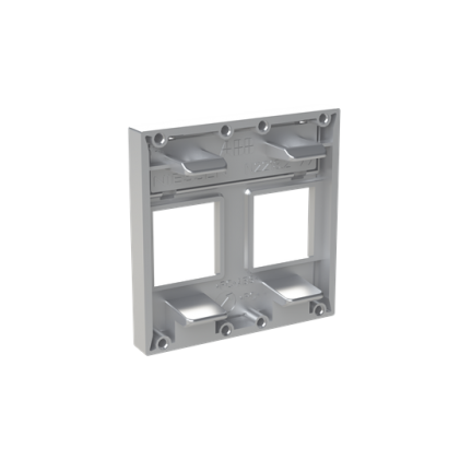 Лицевая панель ABB Zenit телекоммуникационных разъемов двойная 2 мод. серебряная N2218.2РL