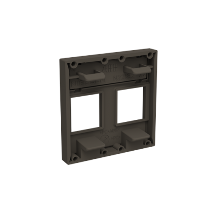 Лицевая панель ABB Zenit телекоммуникационных разъемов двойная 2 мод. антрацит N2218.2AN
