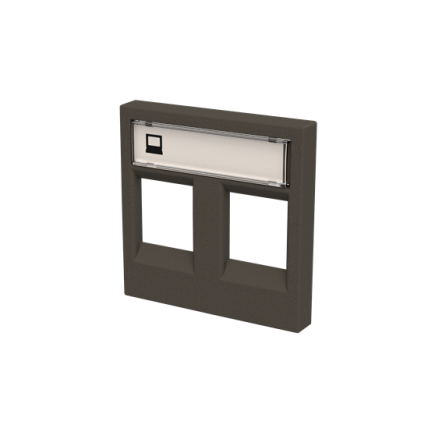 Лицевая панель ABB Zenit телекоммуникационных разъемов двойная 2 мод. антрацит N2218.2AN