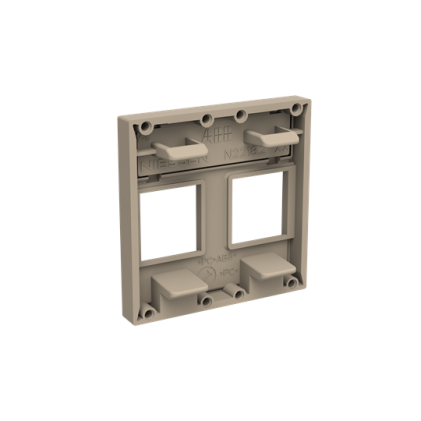 Лицевая панель ABB Zenit телекоммуникационных разъемов двойная 2 мод. шампань N2218.2CV