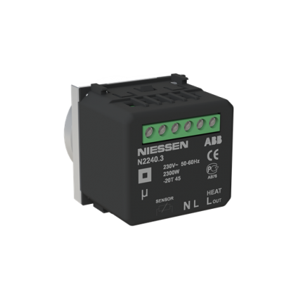 Терморегулятор теплого пола ABB Zenit с датчиком 2 мод. серебряный N2240.3PL