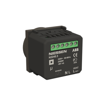 Терморегулювач теплої підлоги ABB Zenit з датчиком 2 мод. антрацит N2240.3AN