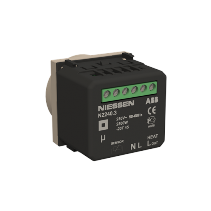 Терморегулювач теплої підлоги ABB Zenit з датчиком 2 мод. шампань N2240.3CV