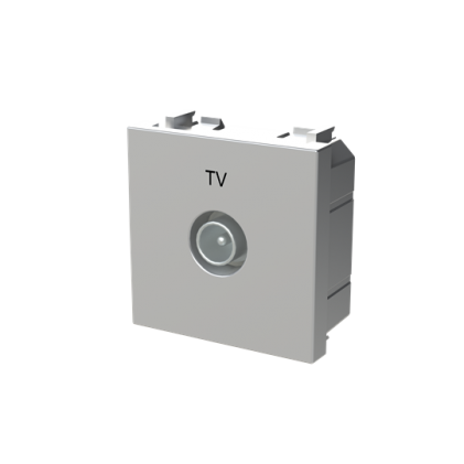 Розетка TV ABB Zenit індивідуальна 2 мод. срібна N2250.7РL