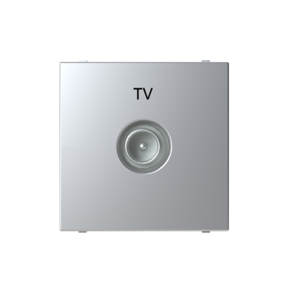 Розетка TV ABB Zenit індивідуальна 2 мод. срібна N2250.7РL