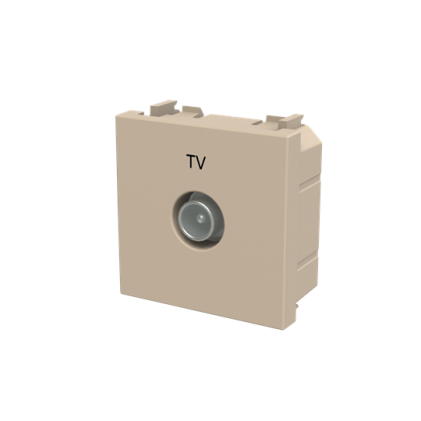 Розетка TV ABB Zenit индивидуальная 2 мод. шампань N2250.7CV