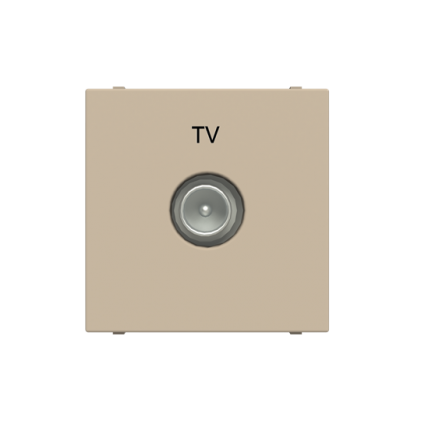 Розетка TV ABB Zenit индивидуальная 2 мод. шампань N2250.7CV