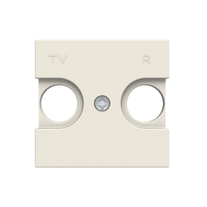 Лицевая панель розетки ABB Zenit TV+R 2 мод. белая N2250.8BL