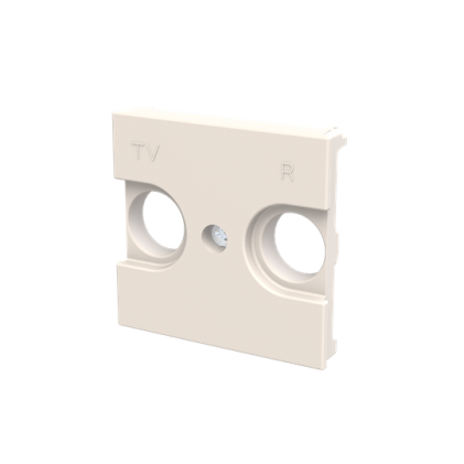Лицевая панель розетки ABB Zenit TV+R 2 мод. белая N2250.8BL