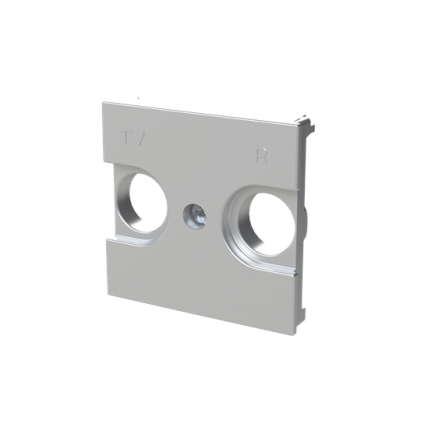 Лицевая панель розетки ABB Zenit TV+R 2 мод. серебряная N2250.8РL