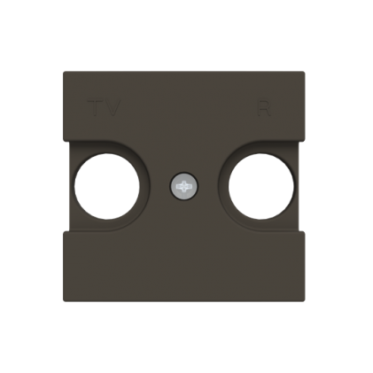 Лицевая панель розетки ABB Zenit TV+R 2 мод. антрацит N2250.8AN