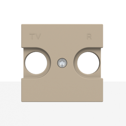 Лицевая панель розетки ABB Zenit TV+R 2 мод. шампань N2250.8CV