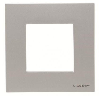 Рамка ABB Zenit 1 место серебряная N2271РL