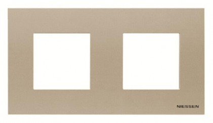 Рамка ABB Zenit 2 места шампань N2272CV