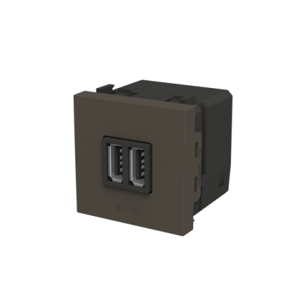 Зарядное устройство ABB Zenit USB type A (1.5А/2*0.75А) двойная антрацит N2285AN