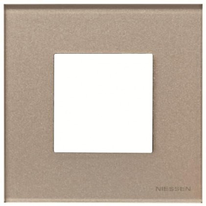 Рамка ABB Zenit 1 место стекло брызги шампанского N2271СН