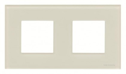 Рамка ABB Zenit 2 места стекло белое N2272СВ