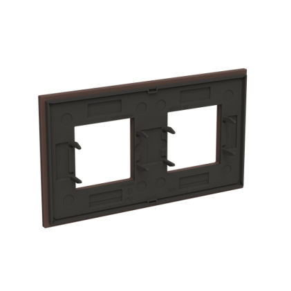 Рамка ABB Zenit 2 місця скло кавове N2272СС