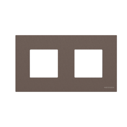 Рамка ABB Zenit 2 місця скло кавове N2272СС