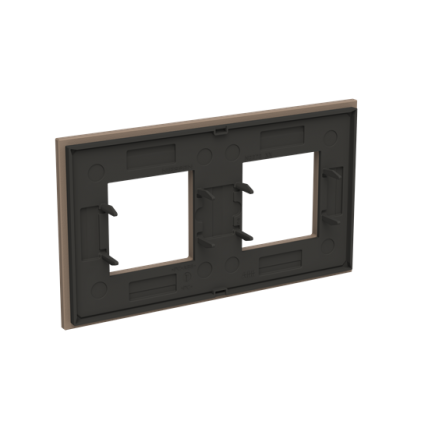 Рамка ABB Zenit 2 места стекло брызги шампанского N2272СН