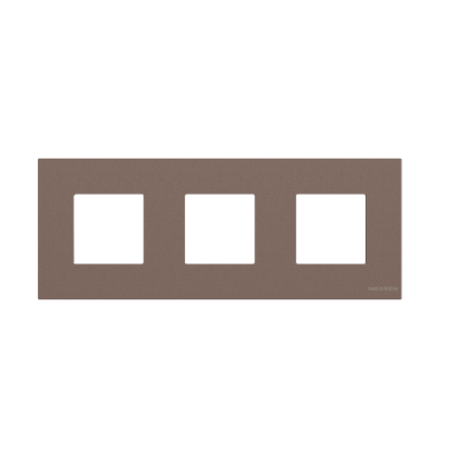 Рамка ABB Zenit 3 места стекло кофейное N2273СС