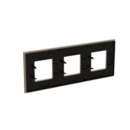 Рамка ABB Zenit 3 места стекло брызги шампанского N2273СН