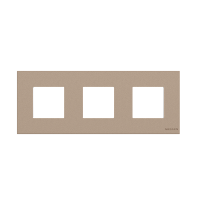 Рамка ABB Zenit 3 места стекло брызги шампанского N2273СН
