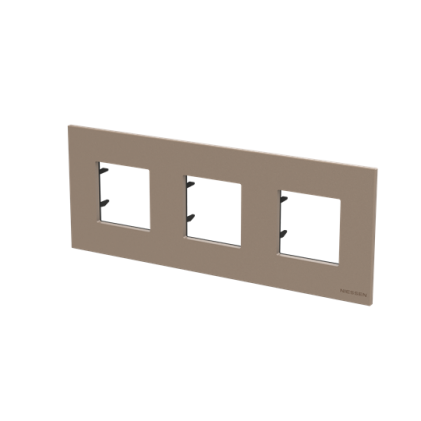 Рамка ABB Zenit 3 места стекло брызги шампанского N2273СН